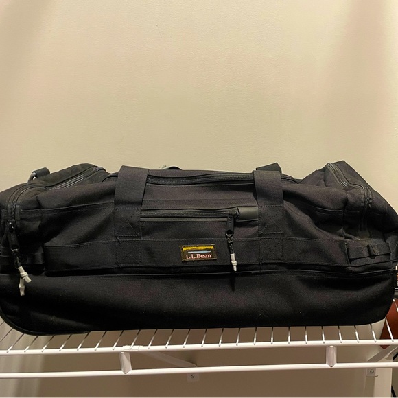L.L. Bean Bags Ll Bean Black Rolling Luggage Bag Medium Poshmark